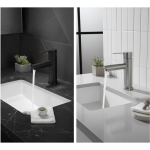 Robinet de cuisine en acier inoxydable, robinet d&rsquo;eau chaude et froide, robinets d&rsquo;eau à poignée unique, lavabo de salle de bains, comptoir d&rsquo;évier, accessoires