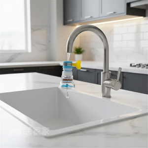 Robinet de cuisine universel – Conception rotative anti-éclaboussures avec filtre extensible, pomme de douche multifonction pour lavabo Robinet de cuisine universel – Conception rotative anti-éclaboussures avec filtre extensible, pomme de douche multifonction pour lavabo