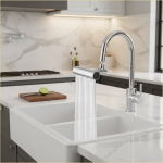 Nouveau Robinet de cuisine cascade 4 Modes universel 720 °   Pulvérisateur à bec pivotant, extension de robinet d&rsquo;eau pour lavabo de salle de bains, mélangeur d&rsquo;évier de pluie