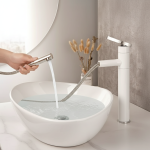 VGX robinets de salle de bains mitigeur de lavabo extractible robinet d&rsquo;évier robinets de lavabo gastronomique robinet d&rsquo;eau 360 °   Taraudage Grue Laiton Chrome Noir