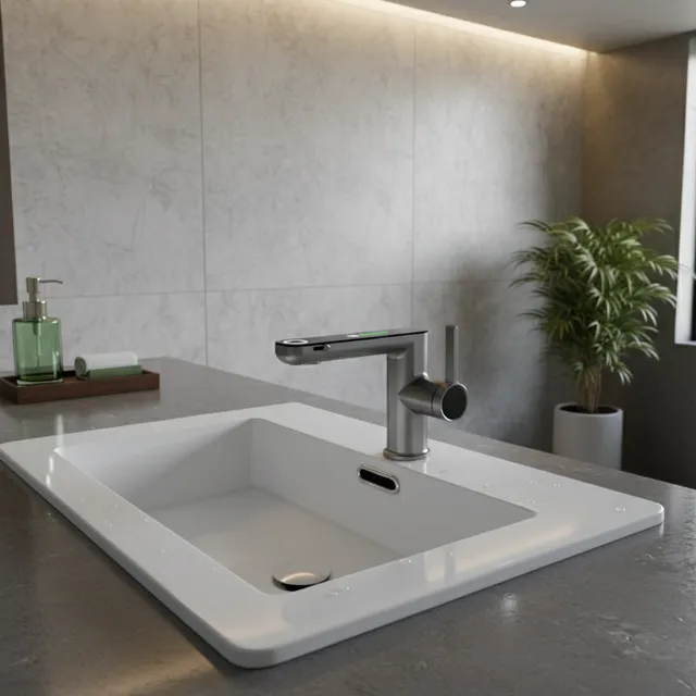 Robinet de lavabo LED à affichage numérique de la…