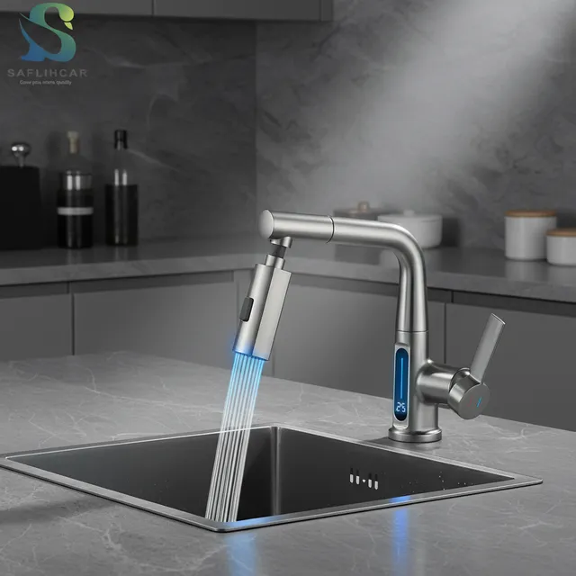 Robinet cuisine extractible cascade affichage numérique…