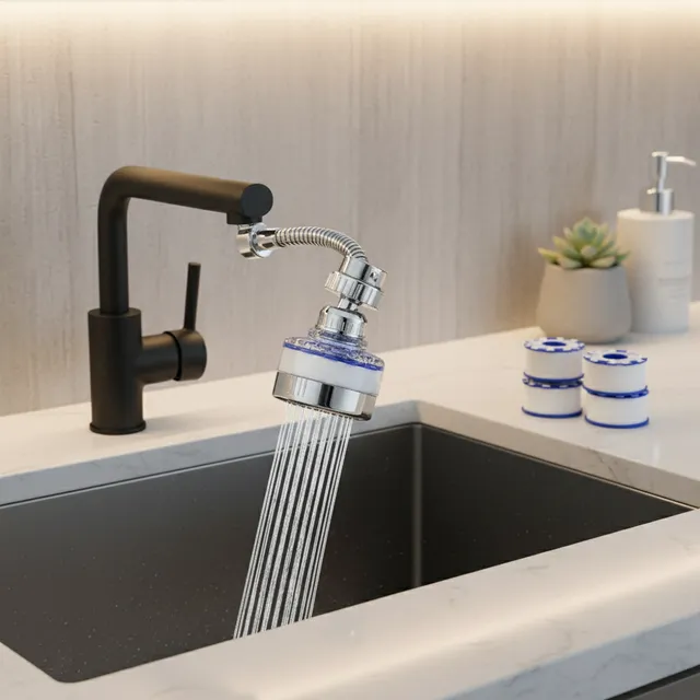 Filtre à eau pour robinet de cuisine 360 ° Filtre…