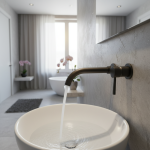 Robinet d&rsquo;évier mural en laiton, 2 trous rotatifs séparés, mélangeur d&rsquo;eau froide et chaude, salle de bains, grue de baignoire de lavage