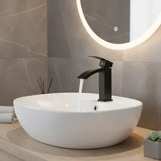 Hotaan robinet de lavabo noir mat