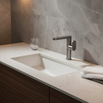 Robinet de salle de bain, 360 °   Robinet d&rsquo;évier chaud et froid rotatif, matériau en aluminium spatial