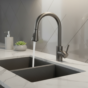 Évier de cuisine gris rotatif rainuré, robinet multifonctionnel, robinet de salle de bain, F/05 et