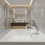 Robinet économiseur d&rsquo;eau à fermeture automatique, lavabo de salle de bains, robinet d&rsquo;eau froide, Section de bouton de retard, accessoires de salle de bains