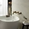 Mélangeur de baignoire en laiton Antique – vue 1