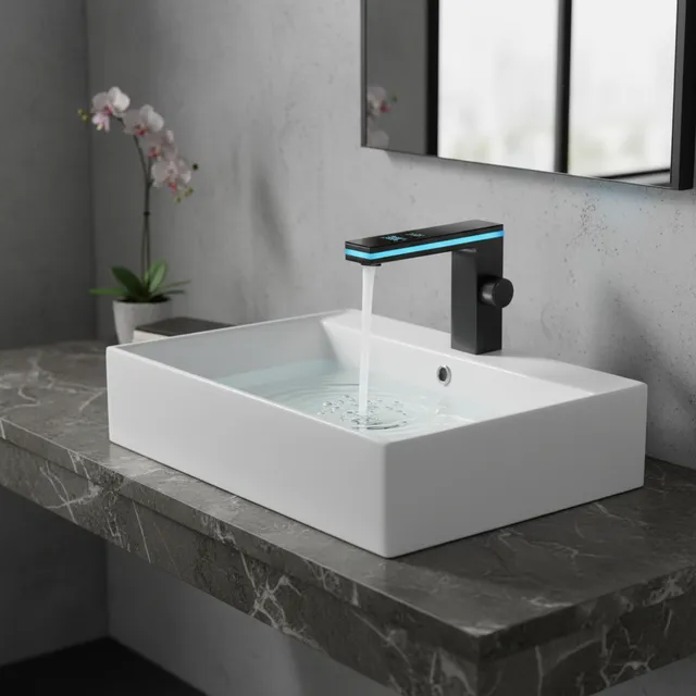 Robinet de Lavabo en Laiton Intelligent à Affichage…