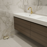 Bassin en laiton à pédale monté au sol, hôpital, laboratoire médical, interrupteur au pied, robinet, cuisine, HOFarmhouse, évier