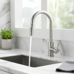 Robinets de lavabo de cuisine, robinet de Surface de couleur argent, robinets d&rsquo;évier de salle de bains, robinets de cuisine extractibles, robinet mitigeur monotrou G1/2