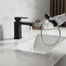 Mitigeur lavabo monocommande noir mat contemporain carré… – vue 1