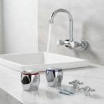 Kit de salle de bains, poignée de robinet, arroseurs, dispositifs d&rsquo;arrosage, 2 volants + 2 vis, poignée de robinet, volant à main