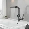 Mitigeur lavabo monotrou cascade contemporain bec coudé… – vue 1