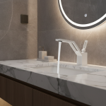 Becola-Lavabo Blanc et Noir Chaud et Froid, Personnalité Créative, Tout Cuivre