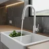 Robinet mitigeur évier cuisine col cygne haut finition… – vue 1