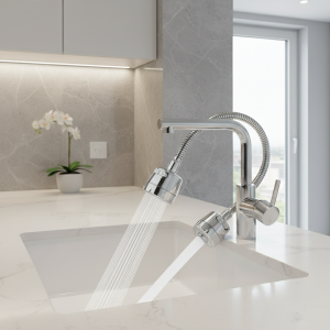 Robinet d&rsquo;évier 2/3 Modes, Rotation à 360 degrés, Tube d&rsquo;extension de filtre, robinet d&rsquo;économie d&rsquo;eau de douche, Gadgets de cuisine universels, accessoires