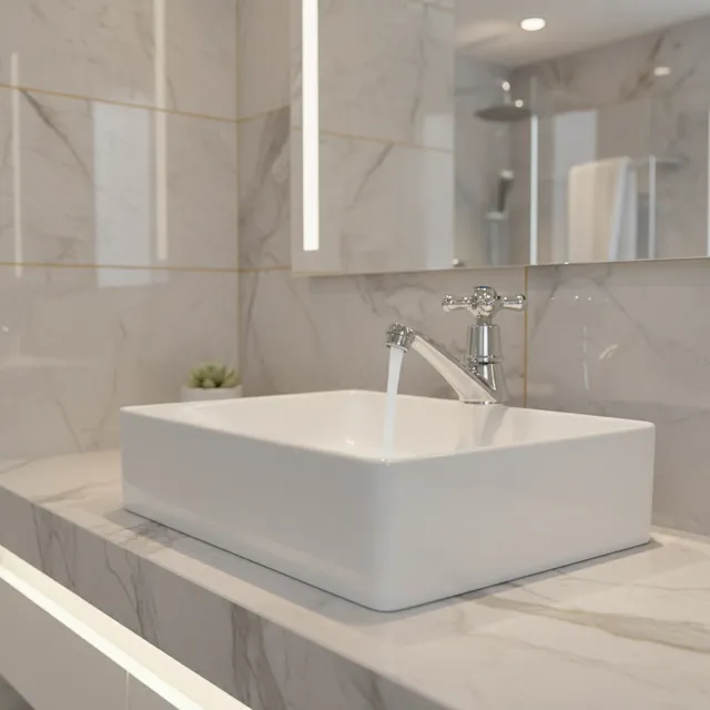 Robinet d'évier de lavabo en alliage de Zinc