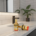 Valve de robinet intérieure – Cartouche de tige à disque en céramique en laiton universelle pour vannes de robinet de cuisine et de salle de bains.