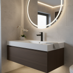 Robinet mitigeur d&rsquo;évier de cuisine et de salle de bains, lavabo noir, robinets d&rsquo;évier froids mats G1/2, filetage d&rsquo;installation, salle de bains, robinet froid unique