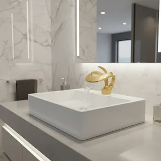 Robinet mitigeur lavabo monocommande monotrou bec cascade jet éventail…