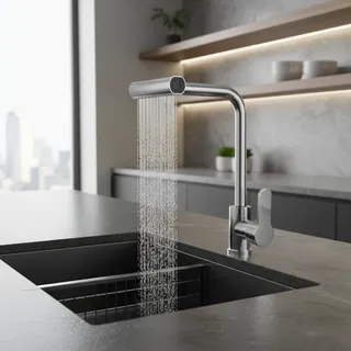 Robinet de cuisine rotatif universel