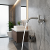 robinet mural rotatif multifonctionnel inoxydable acier304 brossé satiné anticorrosion bec pivotant levier latéral raccord rapide filetage bobine cuivre