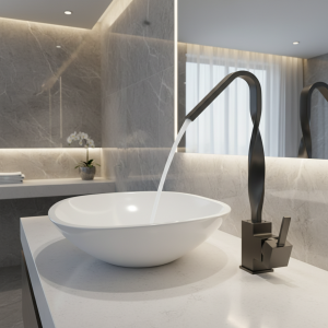 Robinet de cuisine de lavabo de salle de bains noir, mitigeur de lavage chaud et froid, robinet de grue rotatif à 360 degrés, robinets d’évier à poignée unique Robinet de cuisine de lavabo de salle de bains noir, mitigeur de lavage chaud et froid, robinet de grue rotatif à 360 degrés, robinets d’évier à poignée unique