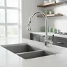 Robinet de cuisine grand en acier inoxydable – vue 1