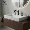 Robinet baignoire monté sur pont trois trous noir mat… – vue 1