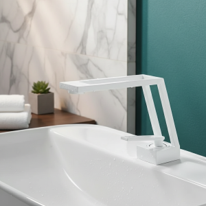 Robinet de lavabo de comptoir ajouré à poignée unique, lavabo de salle de bains, robinet tout en cuivre pour hôtel Robinet de lavabo de comptoir ajouré à poignée unique, lavabo de salle de bains, robinet tout en cuivre pour hôtel