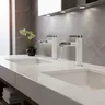 Robinet de lavabo de salle de bains blanc – vue 1