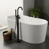 Lavabo sur pied autoportant en cuivre noir