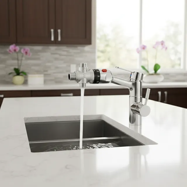 Vanne thermostatique de mélange d'eau automatique en…