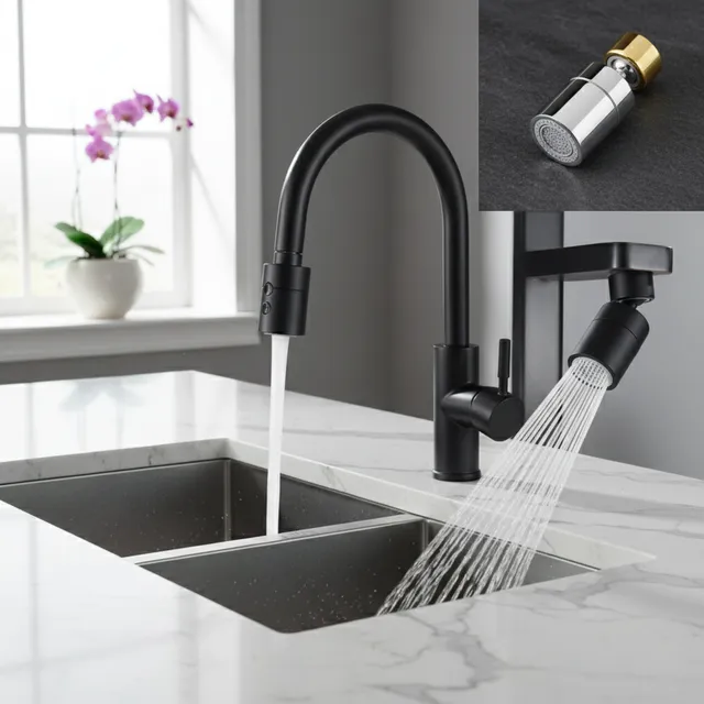 Tête de Pulvérisation Rotative pour Robinet de Cuisine