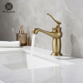 Mitigeur lavabo monocommande monotrou vasque antique laiton bronze…