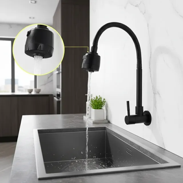 Robinet de cuisine évier en acier inoxydable tuyau…