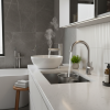 Mélangeur de bain robinet de cuisine en acier inoxydable, robinet d’eau chaude et froide, robinets de lavabo, salle de bains, baignoire, ensemble d’accessoires d’évier Mélangeur de bain robinet de cuisine en acier inoxydable, robinet d’eau chaude et froide, robinets de lavabo, salle de bains, baignoire, ensemble d’accessoires d’évier