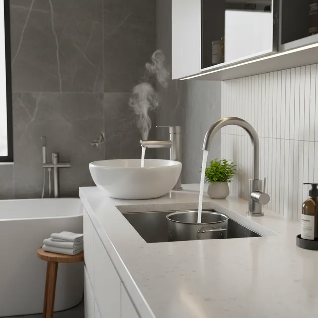 Mélangeur de bain robinet de cuisine en acier inoxydable