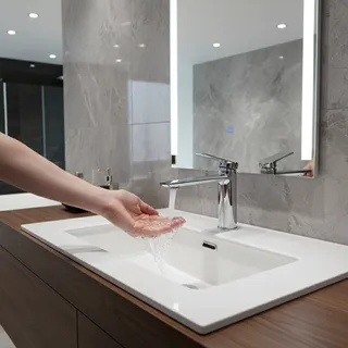 Robinet de salle de bains moderne en laiton