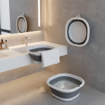 Lavabo pliant Lavabo polyvalent Lavabo pliable suspendu léger pour évier de camping et outil de nettoyage d&rsquo;éviers RV