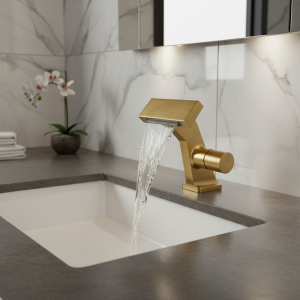 Robinet de Lavabo en Laiton pour Installation de Pont, Cascade, Chaud et Froid, Contrôle des Touristes, Grue, Centre Commercial Robinets antirouille en laiton de salle de bains de lavabo de conception moderne Robinet de Lavabo en Laiton pour Installation de Pont, Cascade, Chaud et Froid, Contrôle des Touristes, Grue, Centre Commercial Robinets antirouille en laiton de salle de bains de lavabo de conception moderne