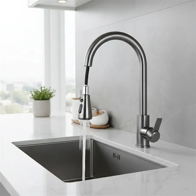Robinets de cuisine en acier inoxydable 304