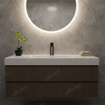 Robinet d&rsquo;eau monté sur le pont à poignée unique, robinet de ark, centre commercial chaud et froid, noyau en laiton moderne