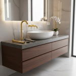 Mélangeur de salle de bains en laiton, or, Chrome, noir, gris, robinet d&rsquo;évier, lavabo, robinetterie d&rsquo;eau de vanité, becs de remplacement de robinet 150/200/250MM