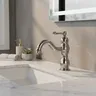 Robinet de lavabo en Nickel brossé à poignée unique – vue 1