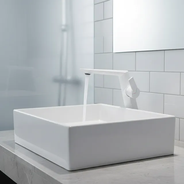Robinet mitigeur monocommande lavabo vasque laiton blanc…