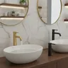 Robinets de lavabo en or brossé