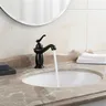 Robinet de lavabo en laiton noir en forme de…